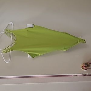 Express Bright Green Strappy Bodysuit